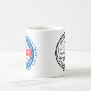 De Café N.A.P.E. Caneca dupla do branco do logotipo