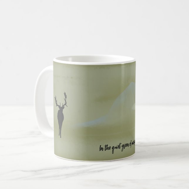 De Café Na caneca Quiet Green Morning (Frente Esquerda)