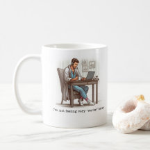 Não estou me sentindo 'trabalhador' hoje, caneca
