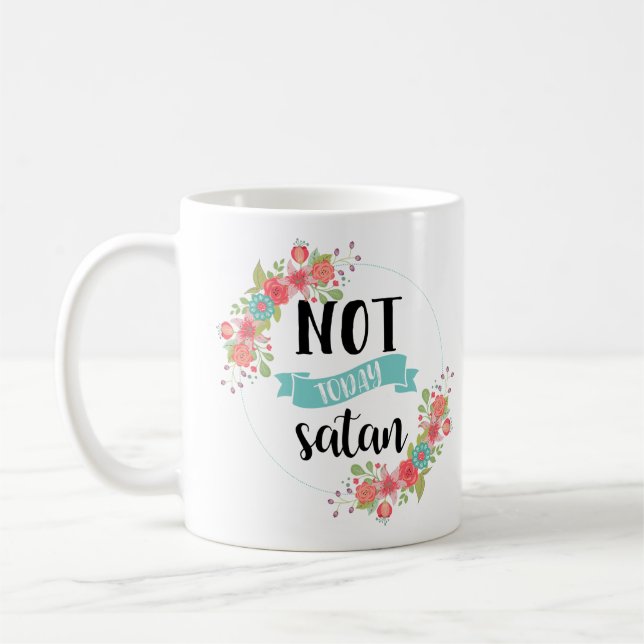 De Café Não hoje caneca engraçada da satã (Esquerda)
