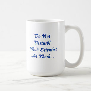 De Café Não perturbe - o cientista louco na caneca do