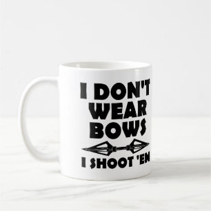 De Café Não Uso Laços Eu Atiro Nelas Caneca Engraçada