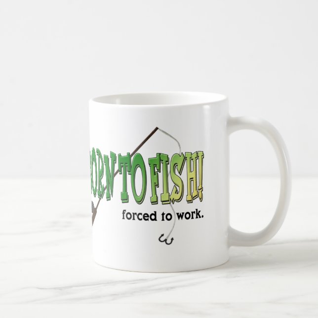 De Café Nascer aos peixes! Forçado para trabalhar a caneca (Direita)
