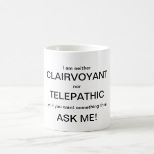 De Café Nem Clairvoyant nem caneca telepática