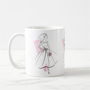 De Café Noiva da Moda caneca rosa