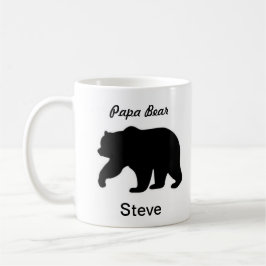 De Café Nome personalizado caneca do urso da papá