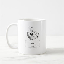 Nome Personalizado Caneca Joystick Retro Gamer Esb