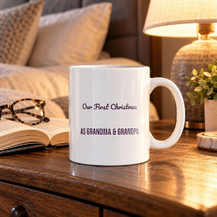 De Café Nossa Primeira Natal Como Avó & Avô Caneca Diverti