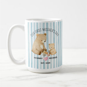 De Café Nosso Primeiro Dia das Mães Caneca Mamãe e Ursinho
