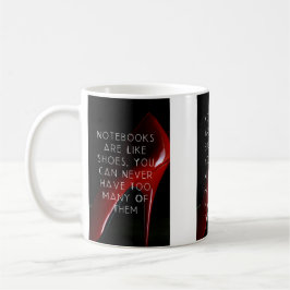 De Café Notebooks Red Heel são como calçados citam caneca 
