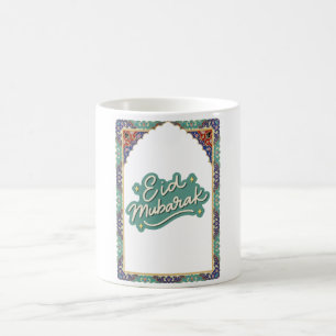 De Café Nova Caneca Verde Turca Elegante Eid Mubarak