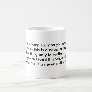 De Café nunca terminando a caneca da história