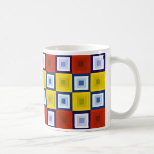De Café O abstrato esquadra a caneca