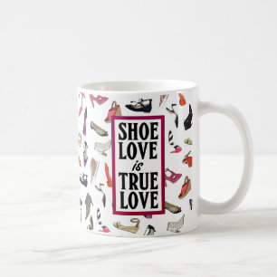 De Café O amor dos calçados é caneca verdadeira do amor