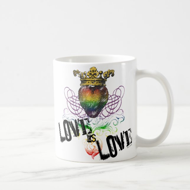 De Café O amor é caneca do amor (Direita)