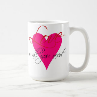 De Café O amor é tudo que você precisa a caneca