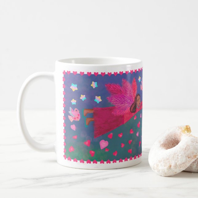 De Café O amor está na caneca do ar (Com Donut)