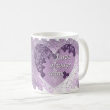 O "amor ganha sempre" a caneca