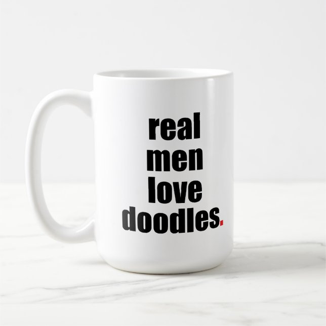 De Café O amor real dos homens Doodles a caneca (Esquerda)
