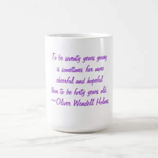 De Café o aniversário do 70 cita a caneca