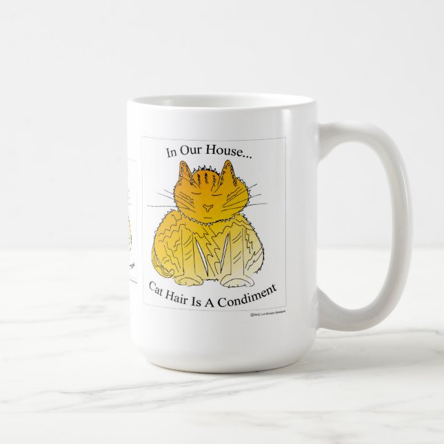 De Café O cabelo do gato é um condimento - caneca (Direita)