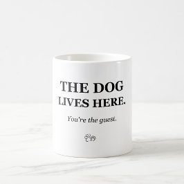 De Café O Cão Vive Aqui Você é o Convidado Caneca Divertid