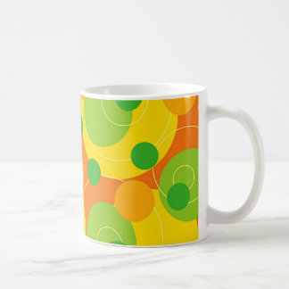 De Café O citrino retro pontilha a caneca Funky do
