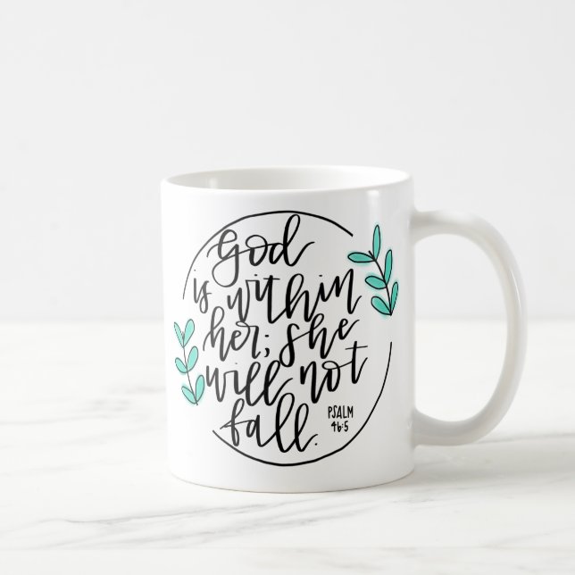De Café O deus é dentro dela - caneca - design da (Direita)