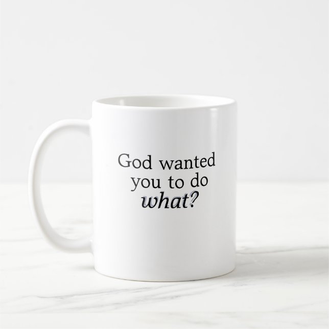 De Café O deus qui-lo fazer que? caneca (Esquerda)
