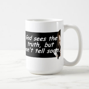 De Café O deus vê a verdade, mas não a dirá logo. Caneca