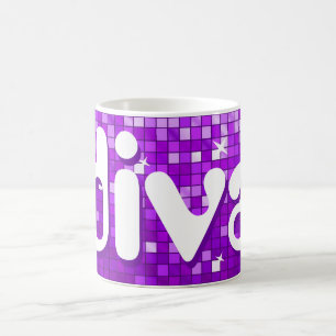 De Café O disco telha a caneca roxa da "diva"