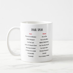 De Café O email fala a caneca do tradutor