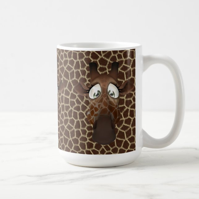 De Café O girafa bonito enfrenta a caneca animal do teste (Direita)