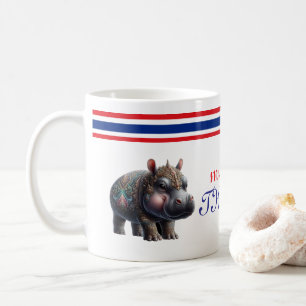 De Café O gracioso Pigmeus hippopótamo tailandês, caneca d