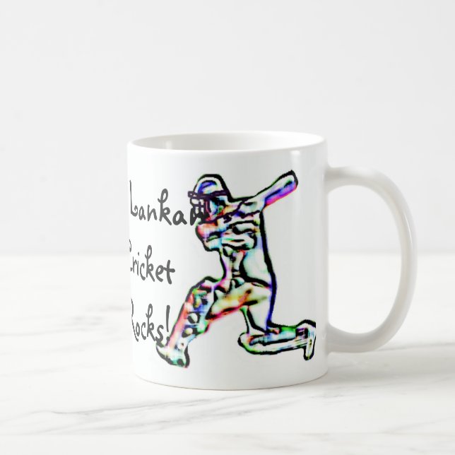 De Café O grilo cingalês balança a caneca da bandeira (Direita)