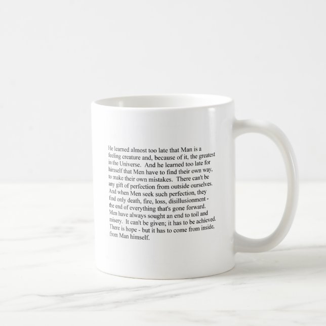 De Café O homem é uma caneca da criatura do sentimento (Direita)