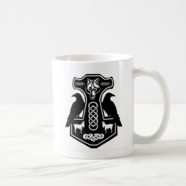 De Café O martelo do Thor pagão com caneca do corvo