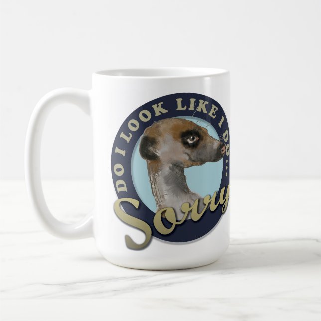 De Café O Meerkat com caneca da atitude (Esquerda)