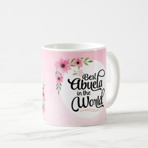 De Café O melhor Abuela na caneca da flor do mundo