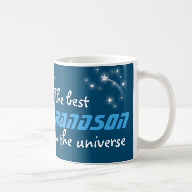 De Café "O melhor neto do universo" caneca azul (Direita)