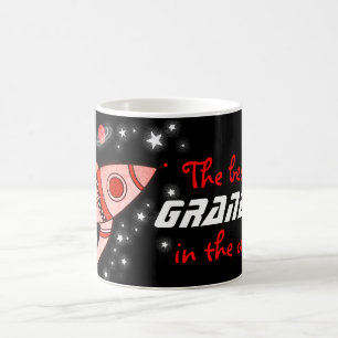De Café O melhor neto na caneca preta vermelha do universo