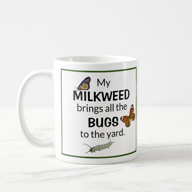 De Café O Milkweed traz insetos à caneca da borboleta da (Esquerda)