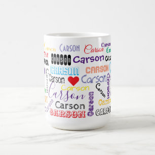 De Café O Nome Caneca Carson