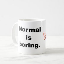 O Normal é caneca aborrecida