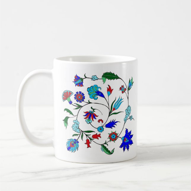 De Café O otomano inspirou a caneca floral do teste padrão (Esquerda)
