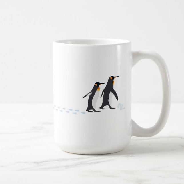 De Café O pinguim imprime a caneca (Direita)