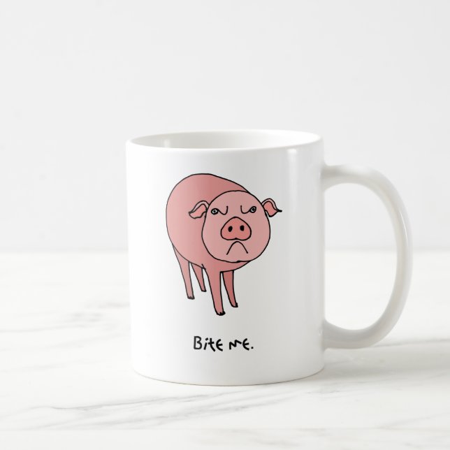 De Café O porco morde-me caneca (Direita)