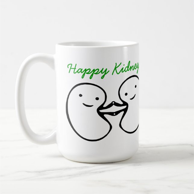 De Café O rim deseja a caneca feliz dos rins (Esquerda)