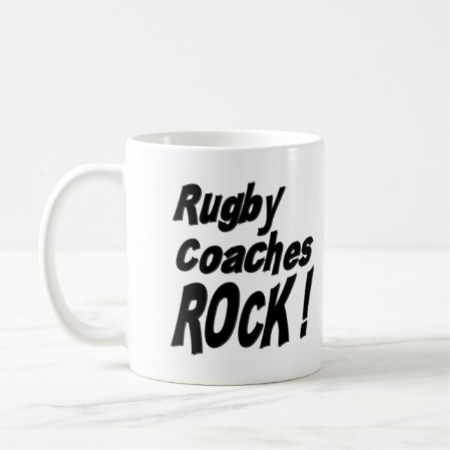 De Café O rugby treina a rocha! Caneca (Esquerda)