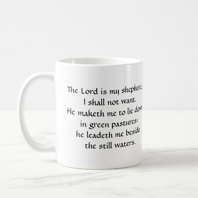 De Café O salmo 23 ainda molha a caneca inspirada (Esquerda)